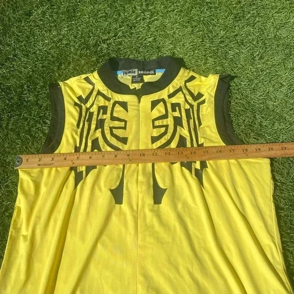 Jamie Sadock Womens Sleeveless Tank Top Yellow Black XL - Picture 3 of 5